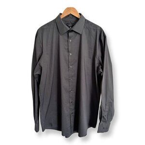 Alfani Men's Gray Casual Button Down Long Sleeve Regular Fit XL Shirt